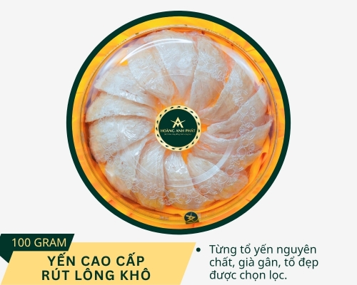 TỔ YẾN RÚT LÔNG KHÔ CAO CẤP HỘP 100GRAM