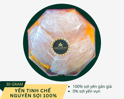 TỔ YẾN TINH CHẾ NGUYÊN SỢI 100% HỘP 30GRAM